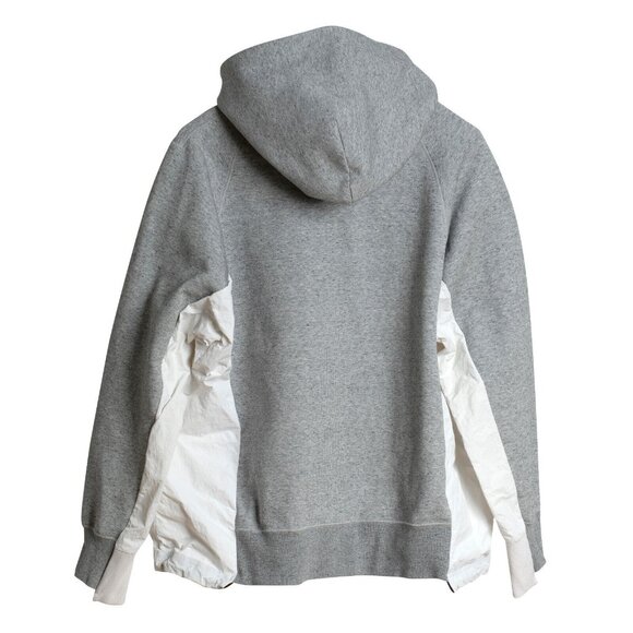 Nike x Sacai Fleece Knit Nylon Paneled Hoodie : L